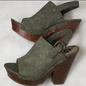 Olive green Guess Wedges